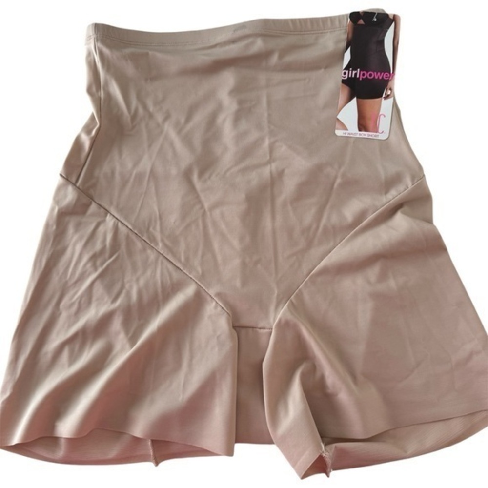Nordstrom GirlPower Warm Beige Spandex High Waist Boy Short Shapewear XL NEW